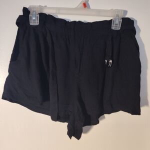 Aqua black 100 percent rayon shorts size Lg #276